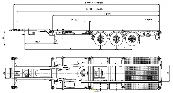 Полуприцепы контейнеровозы Wielton NS 3 P 40