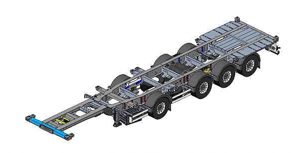 Четырехосный полуприцеп контейнеровоз Wielton NS 4 P 40