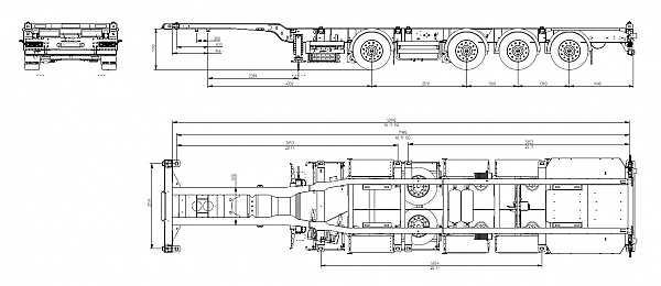 Четырехосный полуприцеп контейнеровоз Wielton NS 4 P 40